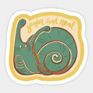 Gender isn’t real snail Sticker
